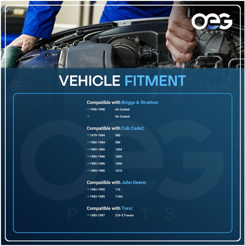 Parts Player OEG Parts New Starter Compatible with Briggs V Twin Cub Cadet 582 580 1604 1605 1606 1610 Compatible with John Deere 116 Toro 216-5 1996-1998 97mm OAL 394674 394808 497596 AM38984 AM39287 41022004 - Image 4